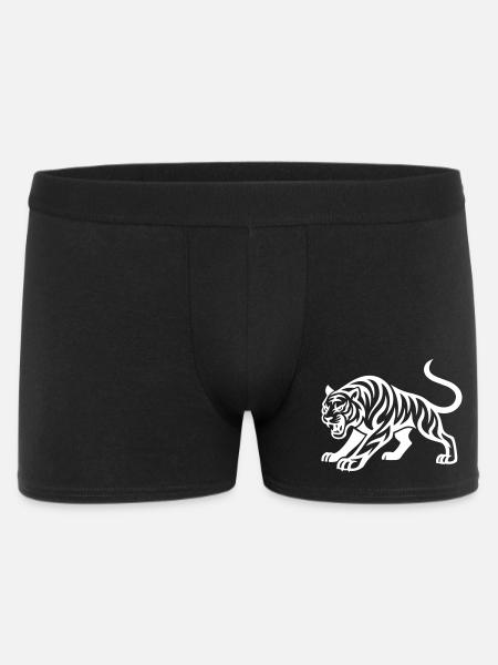 Tiger Animal Tier - Männer Boxer Shorts - Schwarz