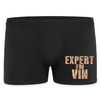 Expert en Vin – Design en bouchons de vin - Boxer Homme - noir - Devant
