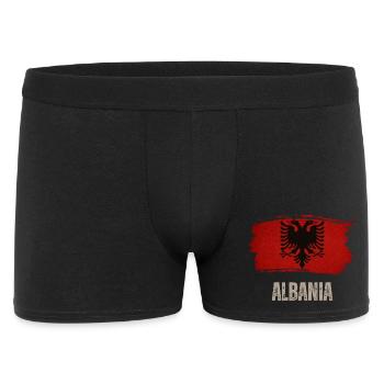 Drapeau grunge de l’Albanie, fiers Albanais - Boxer Homme - noir - Devant