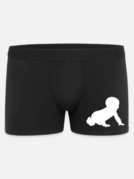 Crawling baby silhouette - Men's Boxer Shorts - black