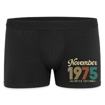 November 1975 Vintage Birthday Retro Gift - Men's Boxer Shorts - black - Front
