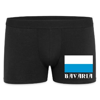 Bavaria Flagge mit gotischem Text - Männer Boxer Shorts - Schwarz - Vorne