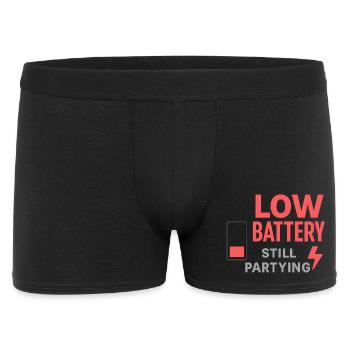 Batterie faible, toujours en train de faire la fête - Boxer Homme - noir - Devant