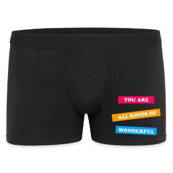 Du bist auf jede erdenkliche Weise wunderbar – aufbauend - Männer Boxer Shorts - Schwarz - Vorne