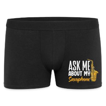 Jazz Ask Me About My Saxophone Lustiger - Boxer Homme - noir - Devant