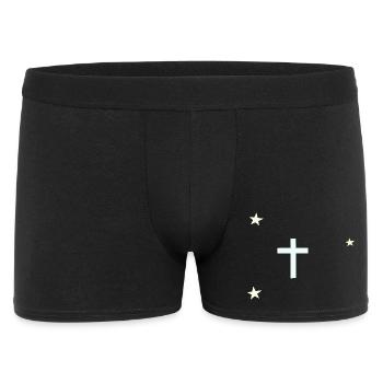 Celestial Cross with Stars - Men's Boxer Shorts - black - Front