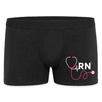 RN Heart Stethoscope Trend Motif - Men's Boxer Shorts - black - Front