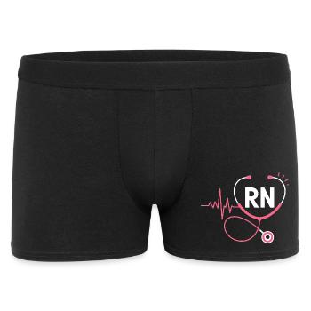 RN Herzschlag Stethoskop - Männer Boxer Shorts - Schwarz - Vorne