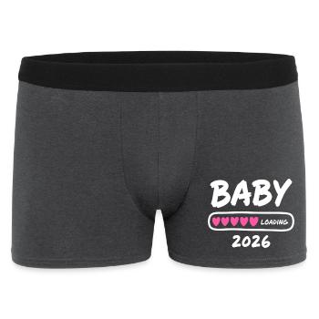 Baby Loading 2026 Parents enceintes - Boxer Homme - charbon - Devant