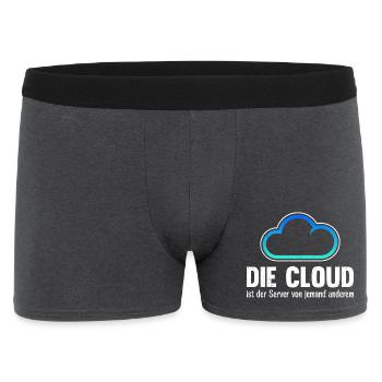 Coder DIE CLOUD IST DER SERVER VON JEMANDE ANDREN - Männer Boxer Shorts - Anthrazit - Vorne