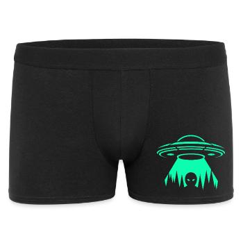 UFO Neon Abduction - Men's Boxer Shorts - black - Front