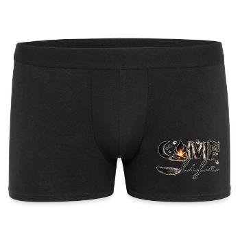 Camp Life – Campfire, Nature & Freedom - Men's Boxer Shorts - black - Front