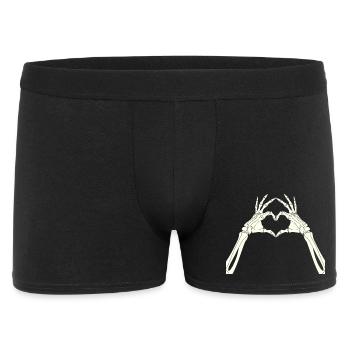 Skeleton Hands Heart Symbol Halloween Love Gothic - Men's Boxer Shorts - black - Front