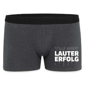 Quiet work, loud success - Men's Boxer Shorts - charcoal grey - Front