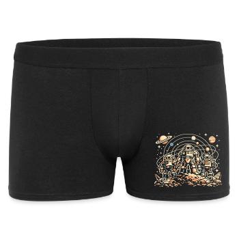 Trio robotique des astronautes du sol lunaire - Boxer Homme - noir - Devant