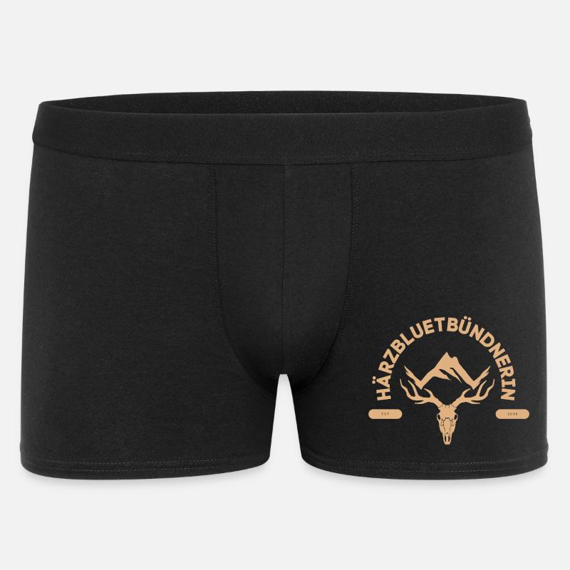 Härzbluetbündnerin - Männer Boxer Shorts - Schwarz