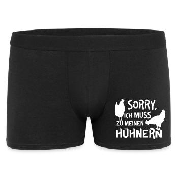 Chicken Fans - - Rooster - Crazy Chicken - Men's Boxer Shorts - black - Front