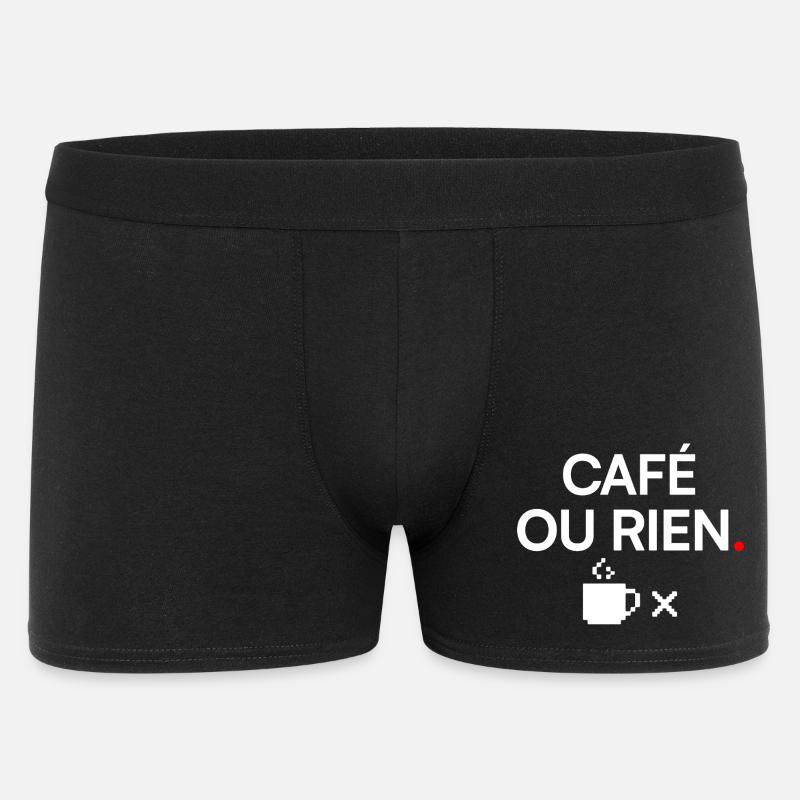 KAFFEE ODER NICHTS | Kaffeehumor - Männer Boxer Shorts - Schwarz