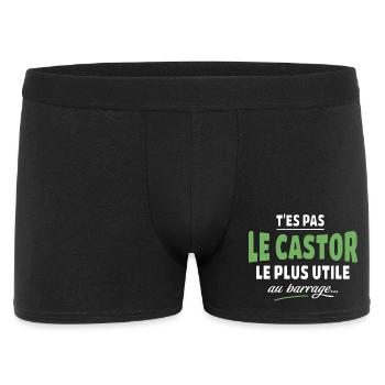 Deine Schritte sind der nützlichste Biber - Männer Boxer Shorts - Schwarz - Vorne