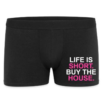 La vie est courte Agent immobilier drôle Agent immobilier - Boxer Homme - noir - Devant