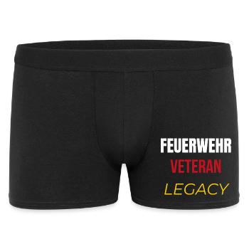 Feuerwehr Veteran – Legacy T‑Shirt - Männer Boxer Shorts - Schwarz - Vorne