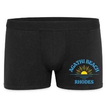 Agathi Beach Rhodes Sunrise - Men's Boxer Shorts - black - Front