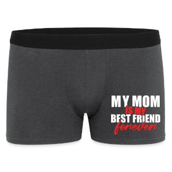 Mom Is My Best Friend Forever Shirt - Men's Boxer Shorts - charcoal grey - Front