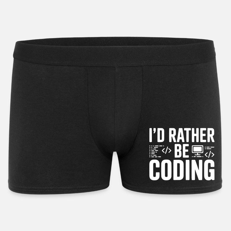 I'd Rather Be Coding - Men's Boxer Shorts - black