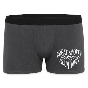 Great Smoky Mountains Herz - Männer Boxer Shorts - Anthrazit - Vorne