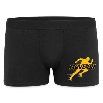Move On Motivations Running Shirt Runner Silhouette - Men's Boxer Shorts - black - Front