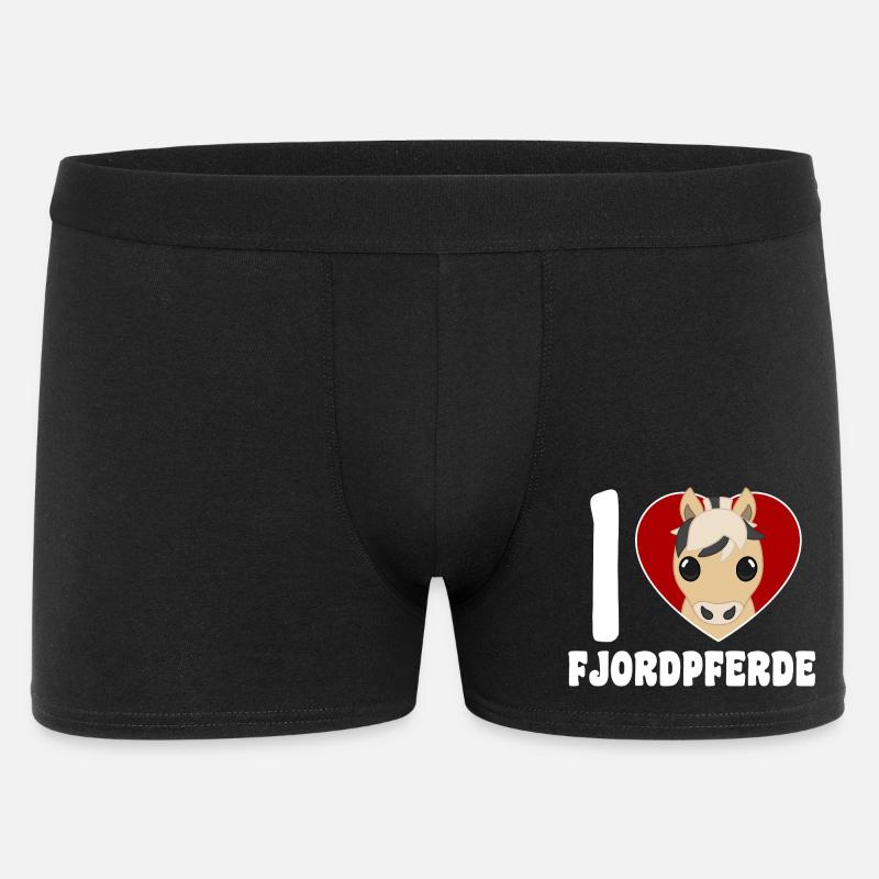 Ich liebe Fjordpferde - Männer Boxer Shorts - Schwarz
