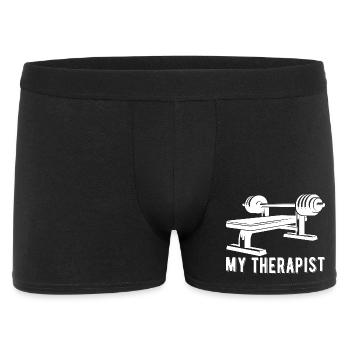 My Therapist Bench Press Gym Body Building Funny - Men's Boxer Shorts - black - Front