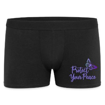 Protégez votre paix papillon paix intérieure - Boxer Homme - noir - Devant