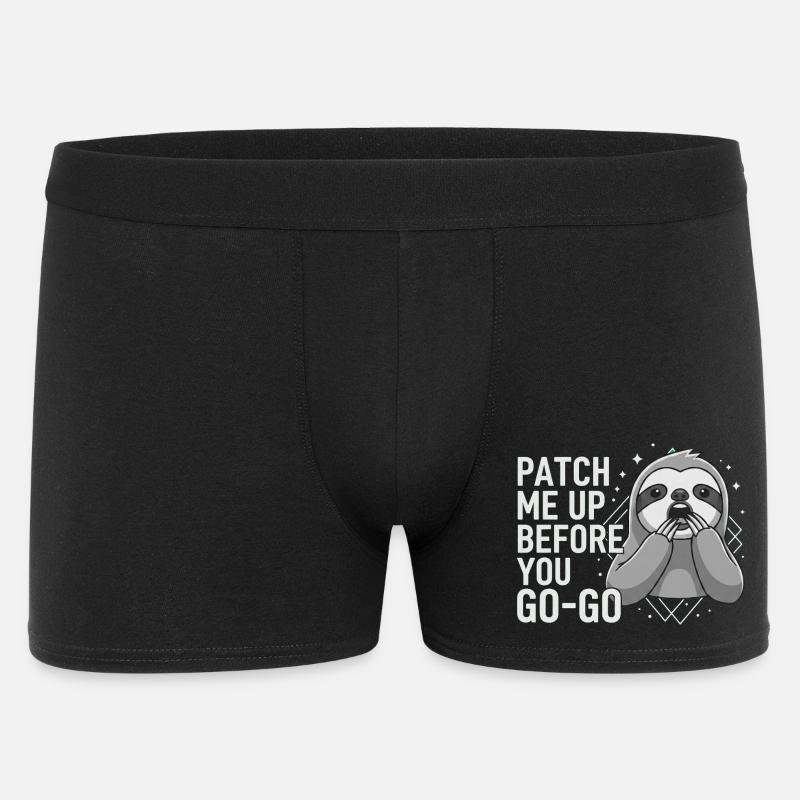 Patch Me Up Cyber Security Faultier - Männer Boxer Shorts - Schwarz
