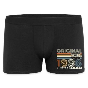 Cadeau vintage rétro pour le 40e anniversaire vintage 1986 - Boxer Homme - noir - Devant