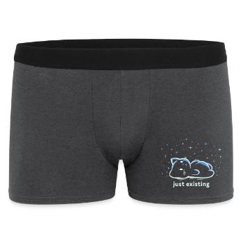 Einfach nur existieren - Männer Boxer Shorts - Anthrazit - Vorne