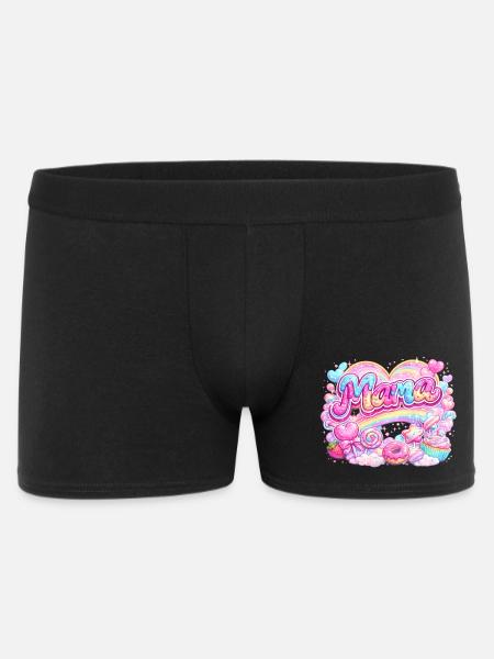 Mama Candy und Regenbogen | Mama-Geschenk - Männer Boxer Shorts - Schwarz