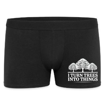 I Turn Trees Into Things Carpenter Humor carpenter - Boxer Homme - noir - Devant