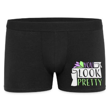 You Look Pretty Funny Complement Self Love Logo - Men's Boxer Shorts - black - Front