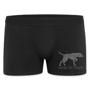 Born to Track – Spürhund und Jagdhund - Männer Boxer Shorts - Schwarz - Vorne