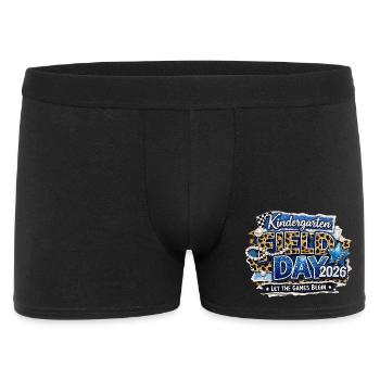 Kindergarten Field Day 2026 Sportfest - Männer Boxer Shorts - Schwarz - Vorne