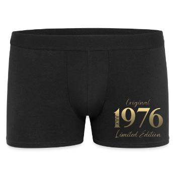 Cadeau du 50e anniversaire Millésime de juillet 1976 - Boxer Homme - noir - Devant