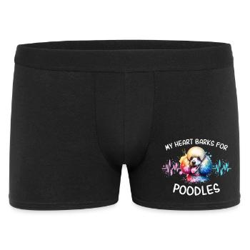 Gamme Cœur de Caniche - Boxer Homme - noir - Devant
