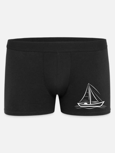 Sailboat Sketch - Men's Boxer Shorts - black