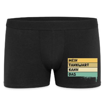 Handwerker Tankwart - Männer Boxer Shorts - Schwarz - Vorne