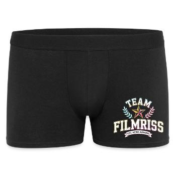 Mallorca Team Filmriss Party JGA Partycrew Malle - Männer Boxer Shorts - Schwarz - Vorne
