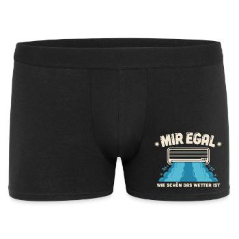 Mir Egal | Klimaanlage - Männer Boxer Shorts - Schwarz - Vorne