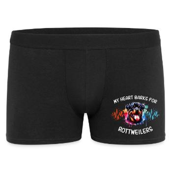 Rottweiler Heart Line - Men's Boxer Shorts - black - Front