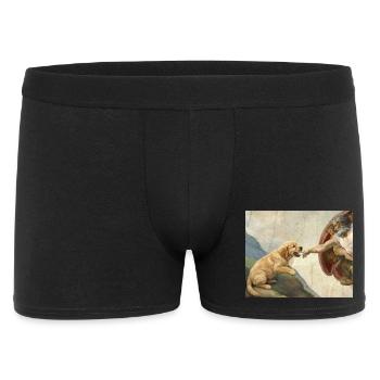 Mème chien God Hand Golden Retriever - Boxer Homme - noir - Devant