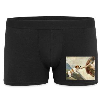 Hund Gottes Hand Beagle Hunde meme - Männer Boxer Shorts - Schwarz - Vorne